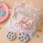 2 pcs 3D Tulip Flower silicone Mould set