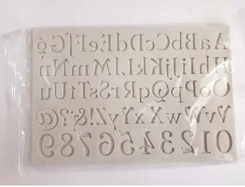 Creative Letter Lower and upper case Alphabet and Number Silicone mould