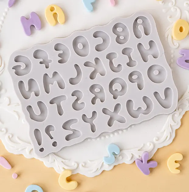 Cute Cartoon Letter Alphabet Silicone mould