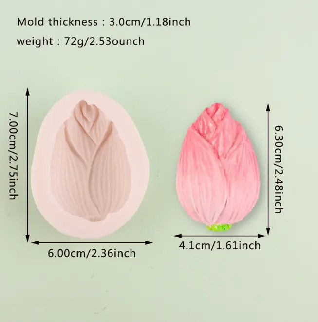 3D Lotus flower silicone mould Style 2