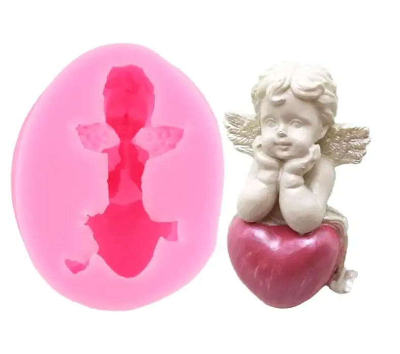 Cupid Angel heart Silicone mould