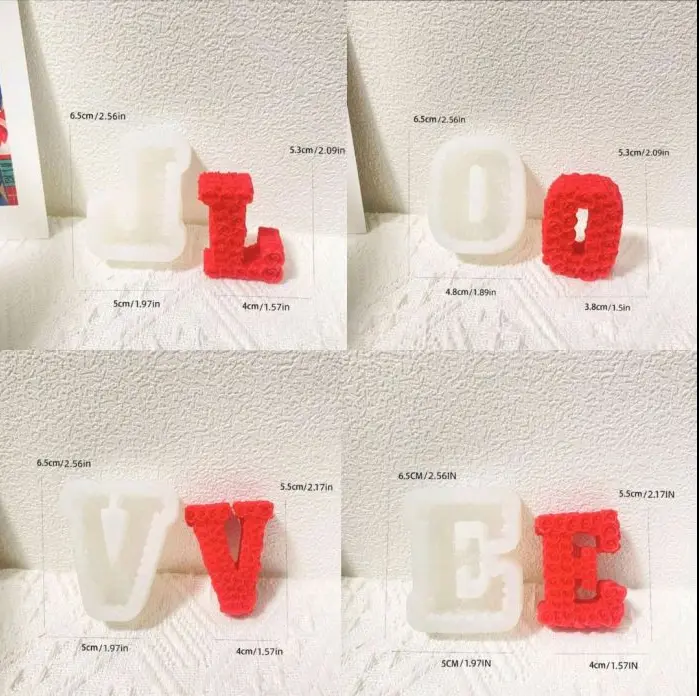 Silicone Mould - L-O-V-E (4pcs)