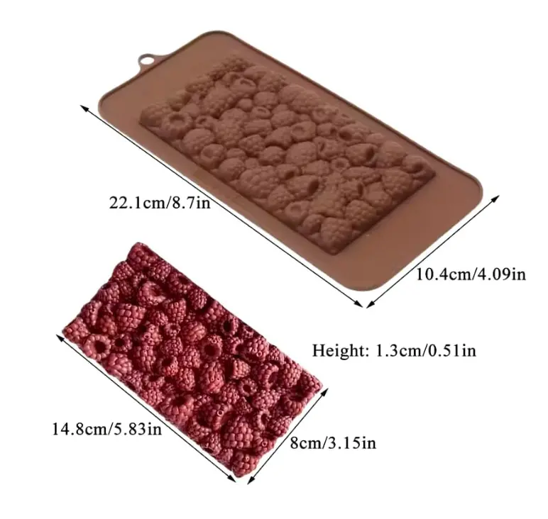 Raspberry Chocolate Bar Silicone Mould