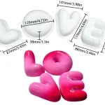 4 pcs Love Shape Nonstick Baking Silicone Mould