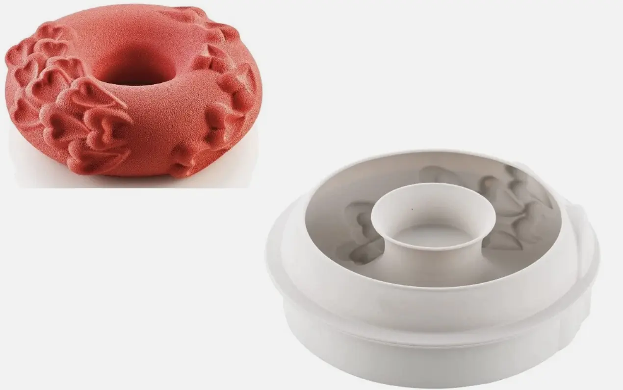 Endless Love Passion Donut Heart Entremet Cake Silicone Mould