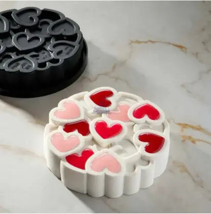 Intertwined Heart Round Silicone Chocolate Mould | Non-Stick Mould for Baking
