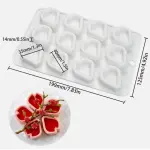 3D Peach Blossom Petal Design Silicone Mould