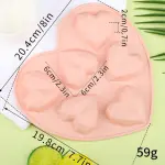 6 cavity Abstract heart Chocolate silicone Mould