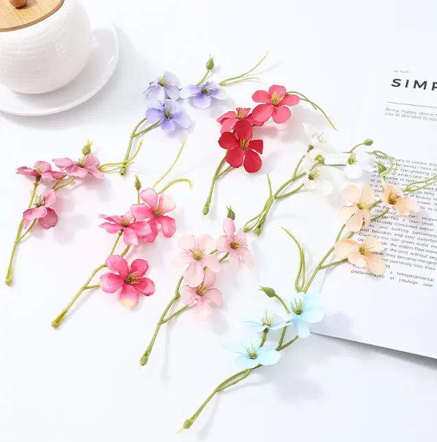 5 pcs set Artificial Mini Stem Flower