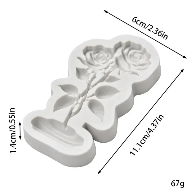 3D Large Rose bouquet shaped Silicone mould