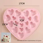 Multiple Heart Cavity Chocolate silicone Mould