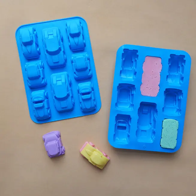 4 Design 3D Cars 8 Cavity Silicone Mould