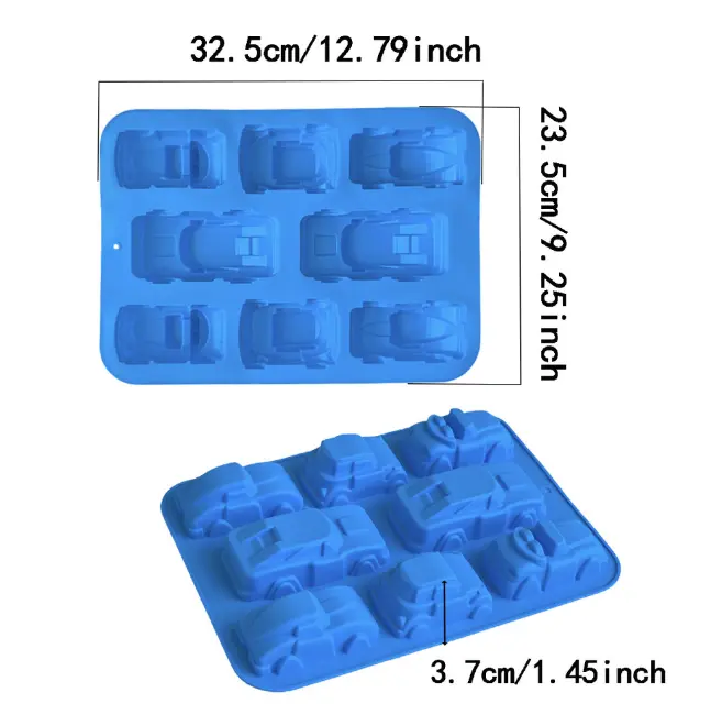 4 Design 3D Cars 8 Cavity Silicone Mould