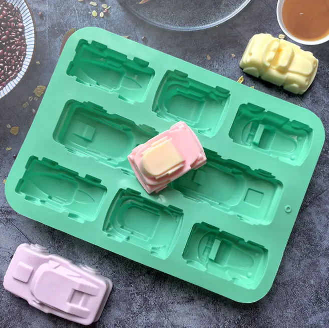 4 Design 3D Cars 8 Cavity Silicone Mould