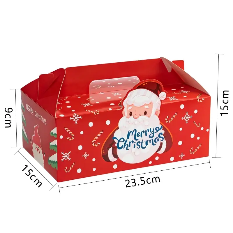 1Pcs 6Cavity Cupcake Box Santa Cupcake Box For Mousse,Pudding,Pastry