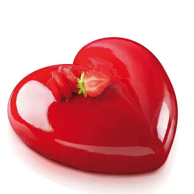 4.7 Inch Heart Silicone Mold for Baking Mousse Cake Mold Chocolate Dessert Mold,Easy Release Non Stick Silicone mould entremet mould