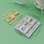 Skull Skeleton Fondant Silicone Mould for Halloween Cake Decoration & Chocolate Making