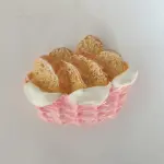 1pcs Pink Bread basket Cake Topper Toy