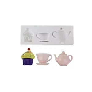 Teacup,Kettle,Cupcake - Silicone Mould