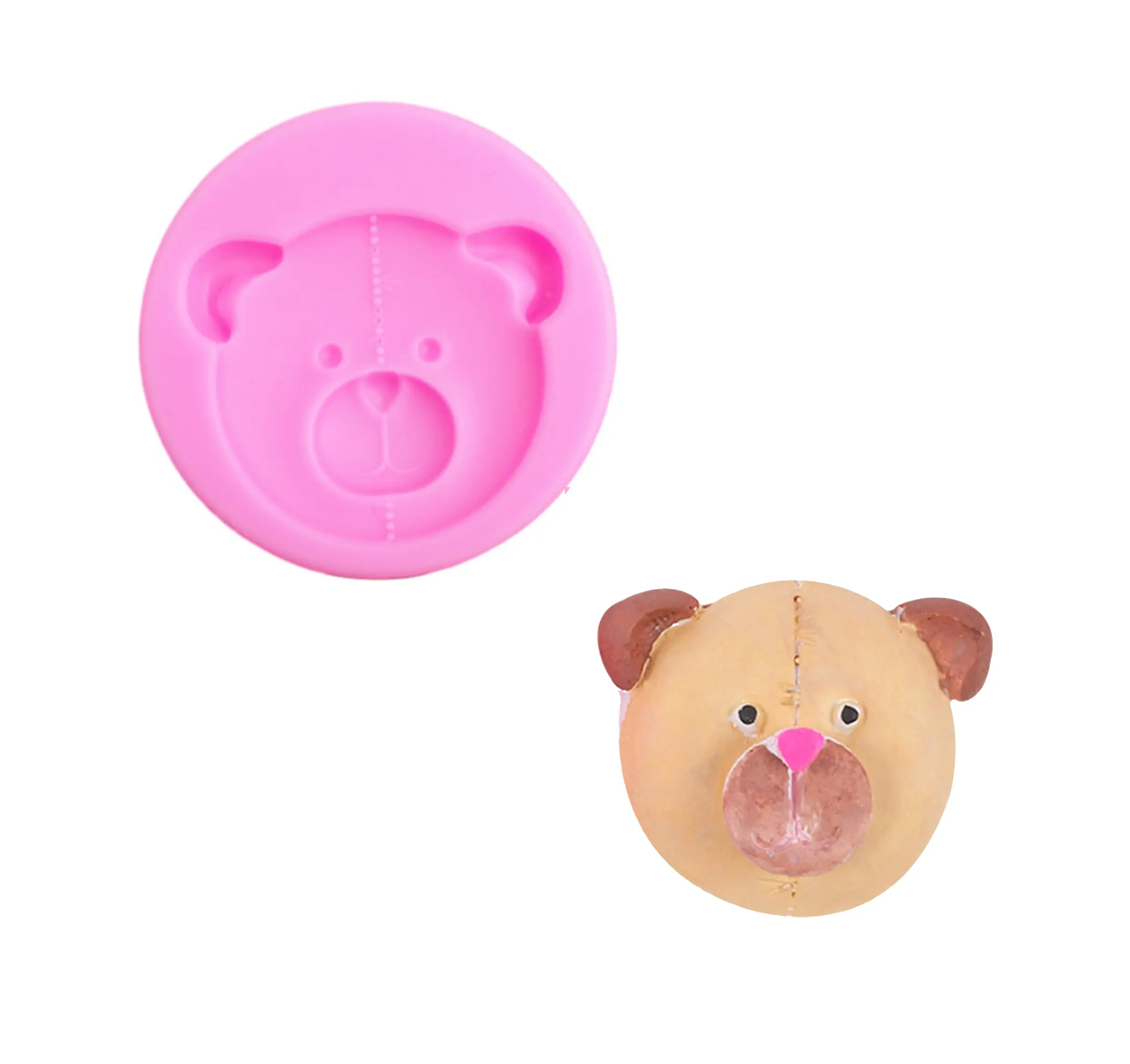 Teddy Bear face silicone mould