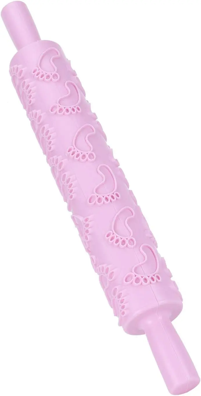 Baby feet Textured Rolling Pin Embossed Rolling Pin