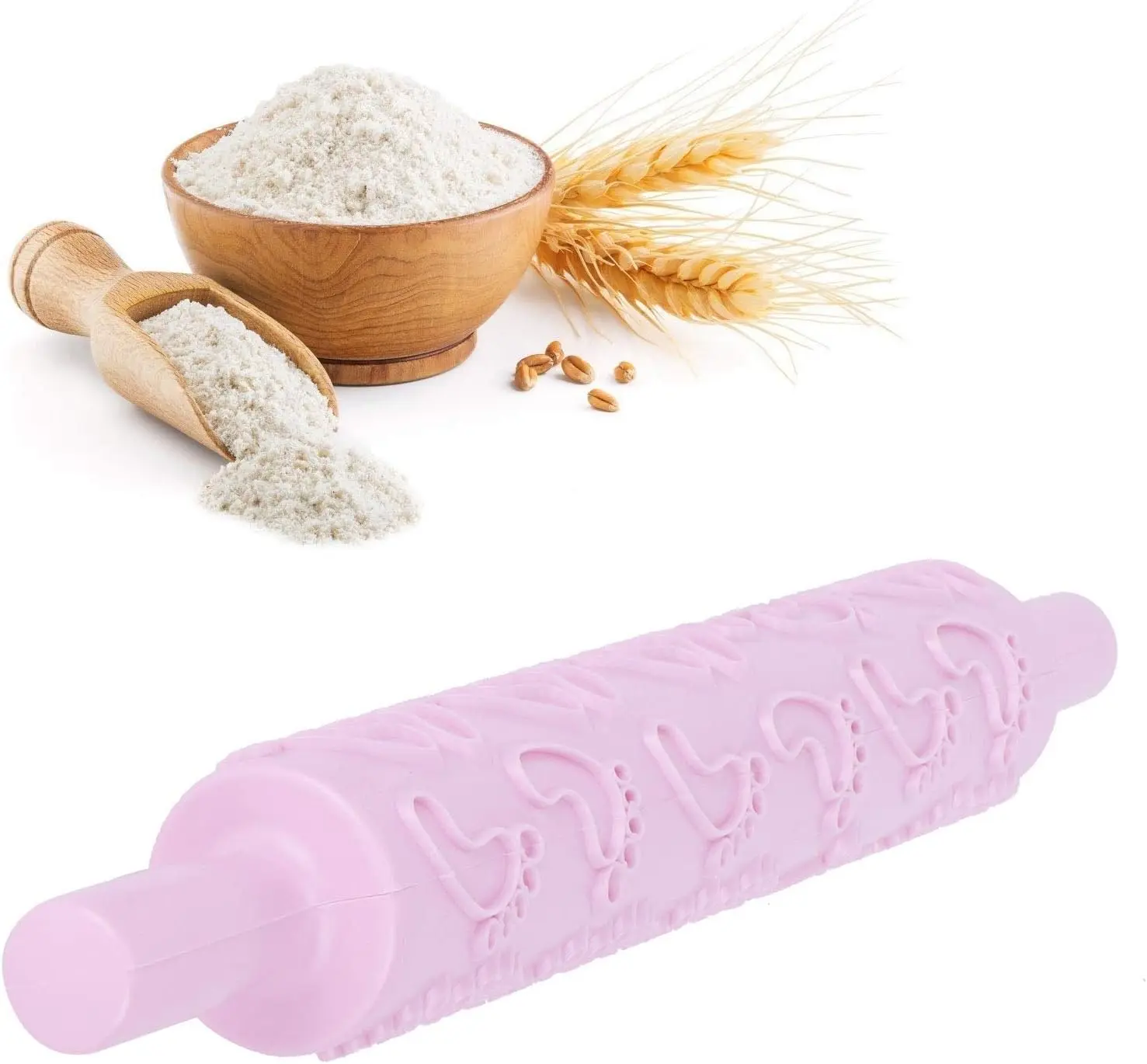 Baby feet Textured Rolling Pin Embossed Rolling Pin