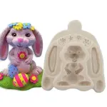 3D Easter bunny rabbit egg silicone mould