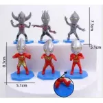 6 Pieces set Ultraman character Ultra Series Cake Toppers, Miniature Figurine, Cake Decoration, Cake Theme, Mini Figures Set