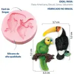 2 cavity Bird Parrot Toucan bird silicone mould