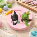 2 cavity Bird Parrot Toucan bird silicone mould