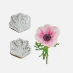 Anemone Leaf press Veiner silicone mould set of 2 pcs