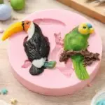 2 cavity Bird Parrot Toucan bird silicone mould