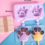 2 cavity paw design cakesicle mould with lid cover plus 50 wooden sticks