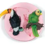 2 cavity Bird Parrot Toucan bird silicone mould