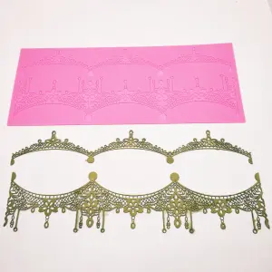 boarder floral Lace Silicone Cake Fondant Border Mould