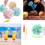 Mini paper umbrellas cocktail umbrella ( set of 10 pcs )