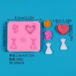 Fresh flower heart dress theme silicone mould