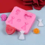 Fresh flower heart dress theme silicone mould