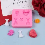 Fresh flower heart dress theme silicone mould
