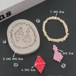 floral frame classic motif silicone mould