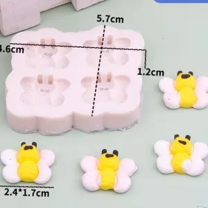 4 cavity honey bee silicone mould