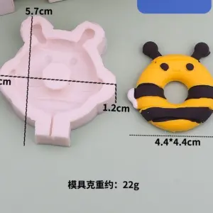 cute honey bee donut shape silicone mould