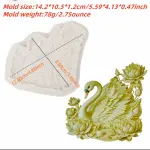 Floral theme Swan silicone Mould