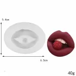 lips holding raspberry theme silicone mould