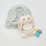 3D Easter bunny rabbit egg silicone mould