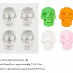 4 cavity skull silicone mould