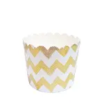 50 Pcs Golden Zig Zag Cupcake Liners
