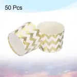 50 Pcs Golden Zig Zag Cupcake Liners