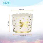 50 Pcs Golden Bow Cupcake Liners