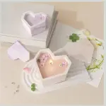 heart shape storage box with lid silicone mould (large size )